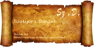 Szotyori Dániel névjegykártya