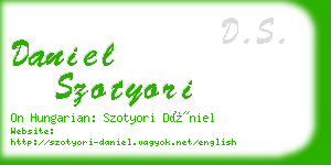 daniel szotyori business card